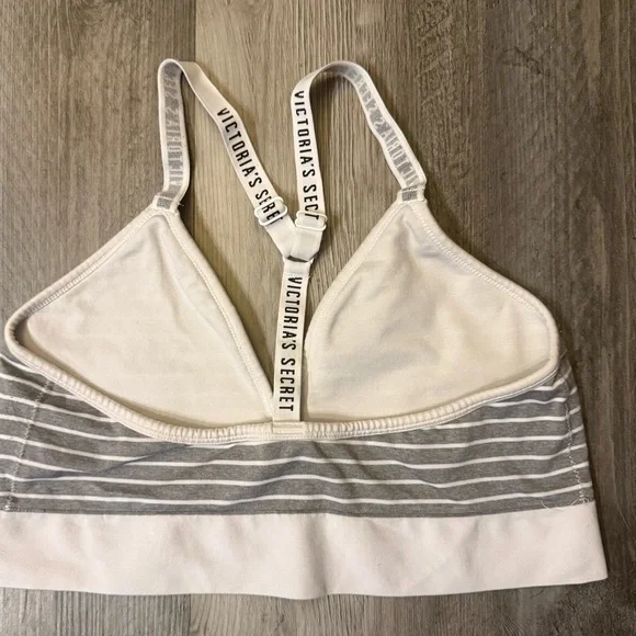 Victoria's Secret Striped Gray and White Bralette - Picture 3 of 3